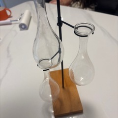 アンティーク 花瓶 一輪挿し 三連 鳥 の画像