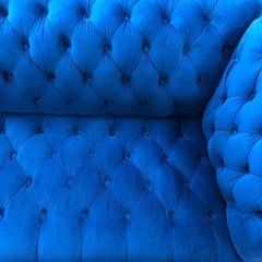 3人掛けソファー　offer9 2020053 程度B ブルー　脚付き【取りに来れる方限定】の画像