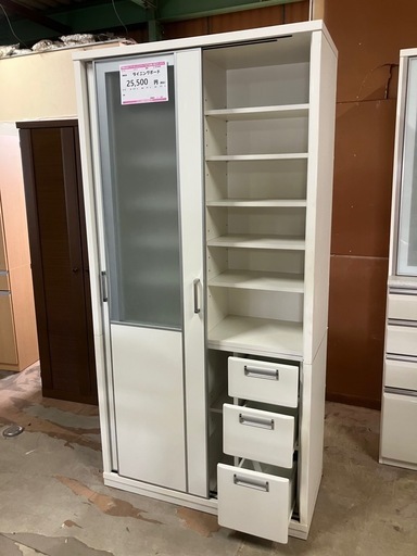 J207⭐️ニトリ　美品　ダイニングボードフーガ　100DB WH キッチン収納