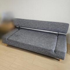 ソファ　肘掛けなし　ソファベッド　3人掛け