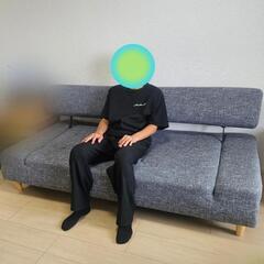 【受渡決定】ソファ　肘掛けなし　ソファベッド　3人掛けの画像