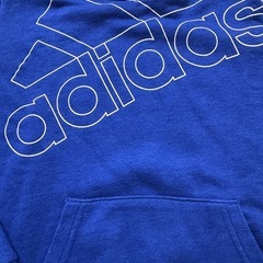 アディダス　adidas パーカー　青　130の画像