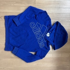 アディダス　adidas パーカー　青　130