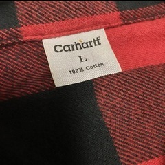 Carhartt チェック ネルシャツ ダンガリーシャツ レッドの画像