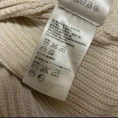 セーター ニットセーター ミリタリーセーター ホワイト アイボリー XLの画像