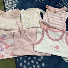 ベビーパジャマ3着、タンクトップ80cm女の子