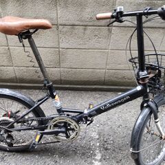 前カゴ付き折り畳み自転車