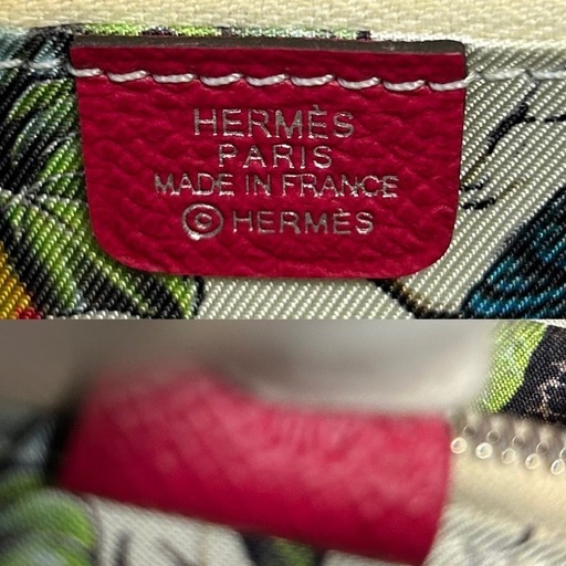 美品エルメスHERMESアザップシルクインコンパクトレディースファスナー付き財布