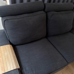 IKEA KIVIK シーヴィク 　3人掛けソファ 寝椅子付き　ヒッラレド　チャコールの画像