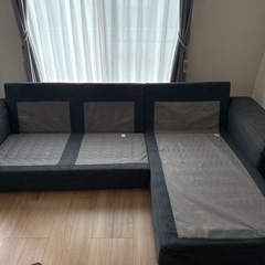 IKEA KIVIK シーヴィク 　3人掛けソファ 寝椅子付き　ヒッラレド　チャコールの画像