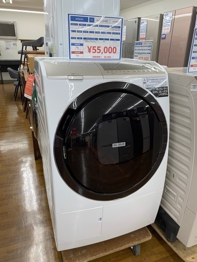 90分の無料軽トラック貸出サービス！【HITACHI】ドラム式洗濯乾燥機（BD-SV110GR）のご紹介です!