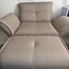 オットマン付き1人掛けソファ