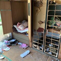 筑西市　2階建て戸建＆平家2棟の原状回復（残置物撤去、清掃、修繕、猫においの除去）お願いします。の画像