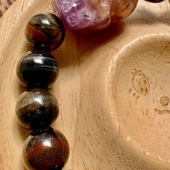 貔貅付き黄青タイガーアイの画像