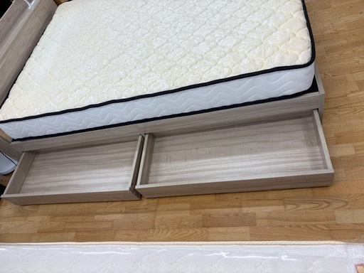 N997★引き出し付きダブルベッド★ベッド★幅1410ｍｍ