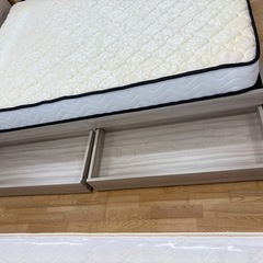 N997★引き出し付きダブルベッド★ベッド★幅1410ｍｍの画像