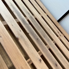 大工さんに作ってもらったシングルベッドの画像