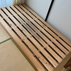 大工さんに作ってもらったシングルベッド