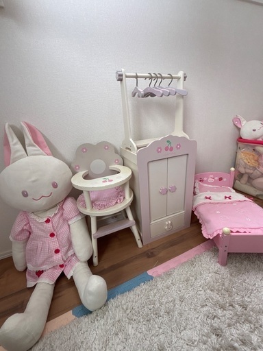 うさももちゃんおままごと、ぬいぐるみ、小物セット