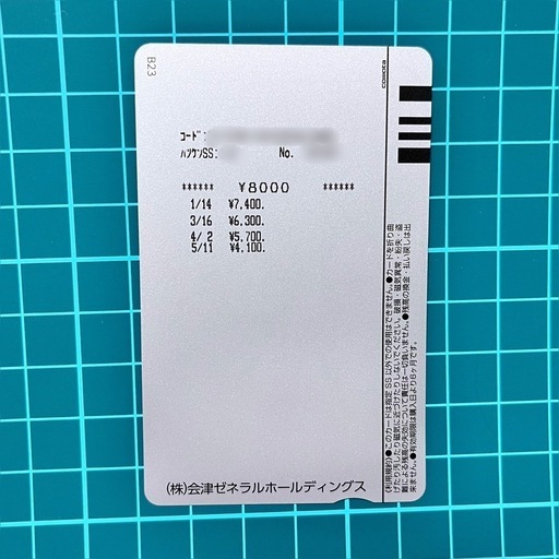 会津ゼネラル 洗車プリペイドカード 4100円分 送料無料 (まこと) 新潟
