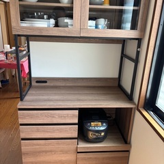 ワイエムワールド キッチン収納キャビネット ベティ ウォールナット