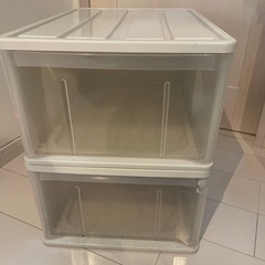 プラスチック引き出し収納ケース2個セット①