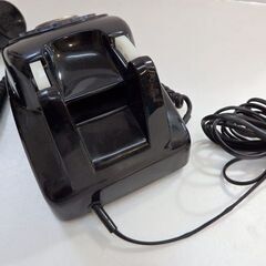 新札幌  動作品 ダイヤル式電話機 600-A2 黒電話 黒 昭和/レトロ 日本電信電話公社 ■発着信確認/現状渡し/3375の画像