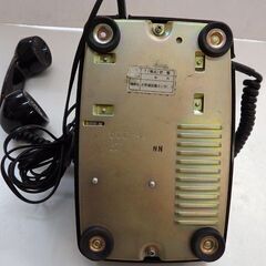 新札幌  動作品 ダイヤル式電話機 600-A2 黒電話 黒 昭和/レトロ 日本電信電話公社 ■発着信確認/現状渡し/3375の画像