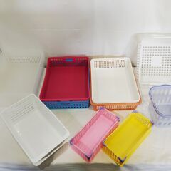 △ かご 16点おまとめ プラスチックスチック製 かごの高さ12...