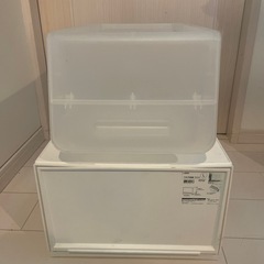 プラスチック収納ケース2個セット④