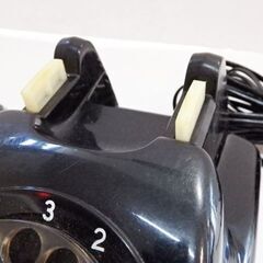 新札幌 動作品 ダイヤル式電話機 601-A2 黒電話 黒 昭和/レトロ 日本電信電話公社 ■発着信確認/現状渡し/3376の画像