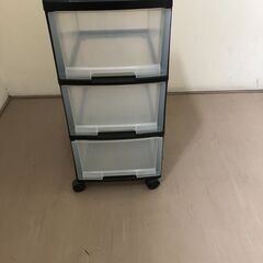 JM19871K)大特価セール 天馬3段収納ケース<幅：約33cm 奥行：約40cm 高さ：約70cm> 中古品【取りに来られる方限定】 の画像