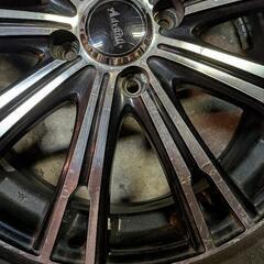 バリ溝　タイヤ溝８分程あり。205/55R16　タイヤ、ホイール４本セットの画像