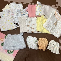 新生児　短肌着　ミトン　帽子　手拭い　50cm 60cm