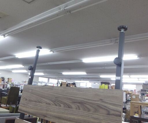 ウォールラック 幅80cm 高さ200～257cm 突っ張りラック ブラウン系 木目調 壁面ラック☆ 札幌市 北区 屯田 