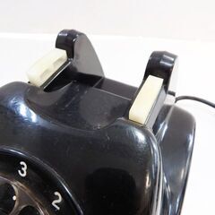 新札幌 動作未確認 ダイヤル式電話機 600-A2 黒電話 Y型端子 黒 昭和/レトロ 日本電信電話公社 /現状渡し/3378の画像