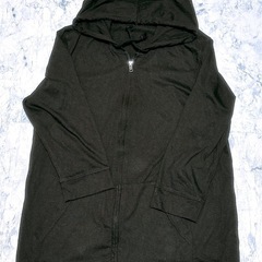 七分袖 チャックパーカー