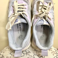 ★ 子供 スニーカー 23cm パープル 水色 ★の画像