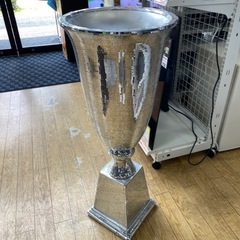 🪻シルバー🪻フラワーベーススタンド インテリア メタリックカラー 花瓶 花台 スタンド エレガント NO.2171Fの画像
