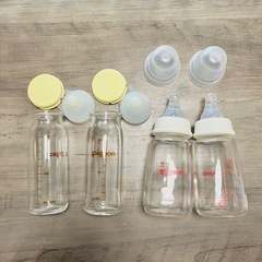 ピジョン　哺乳瓶 4本セット ガラス　乳首