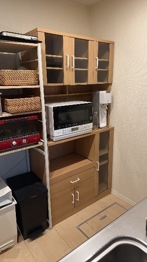 楽天市場】[幅150cm] 食器棚 (レジューム 150TG-S WH/150TL-R WH