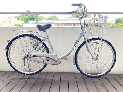 マルイシ シティサイクルhappy life26インチ ミントグリーン 引取専用 マルイシ シティサイクル happy life26インチ ミントグリーン