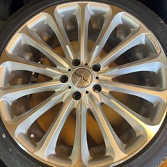 245/40R20 4本WALDホイールセット　タイヤバリ山　L...