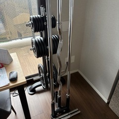 ダンベルプレート(計75kg)＋ダンベルラック＋EZバー＋シャフト2本