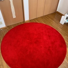 美品】IKEA STOENSE 円形ラグ（赤・195cm）ほぼ新品✨定価19,990