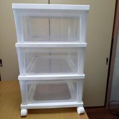 超美品‼️３段収納衣装ケース