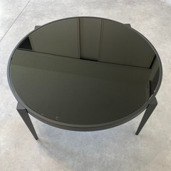 ☆ 桜屋工業 CHERRY ブラック ガラス ローテーブル ☆