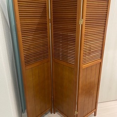 木製🌱‬3連パーテーション