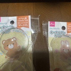 新品　ダイソー　キーホルダーキット　2セット　カプセル　工作　の画像