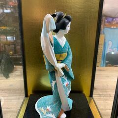 工芸品 博多人形 ガラスケース付きの画像